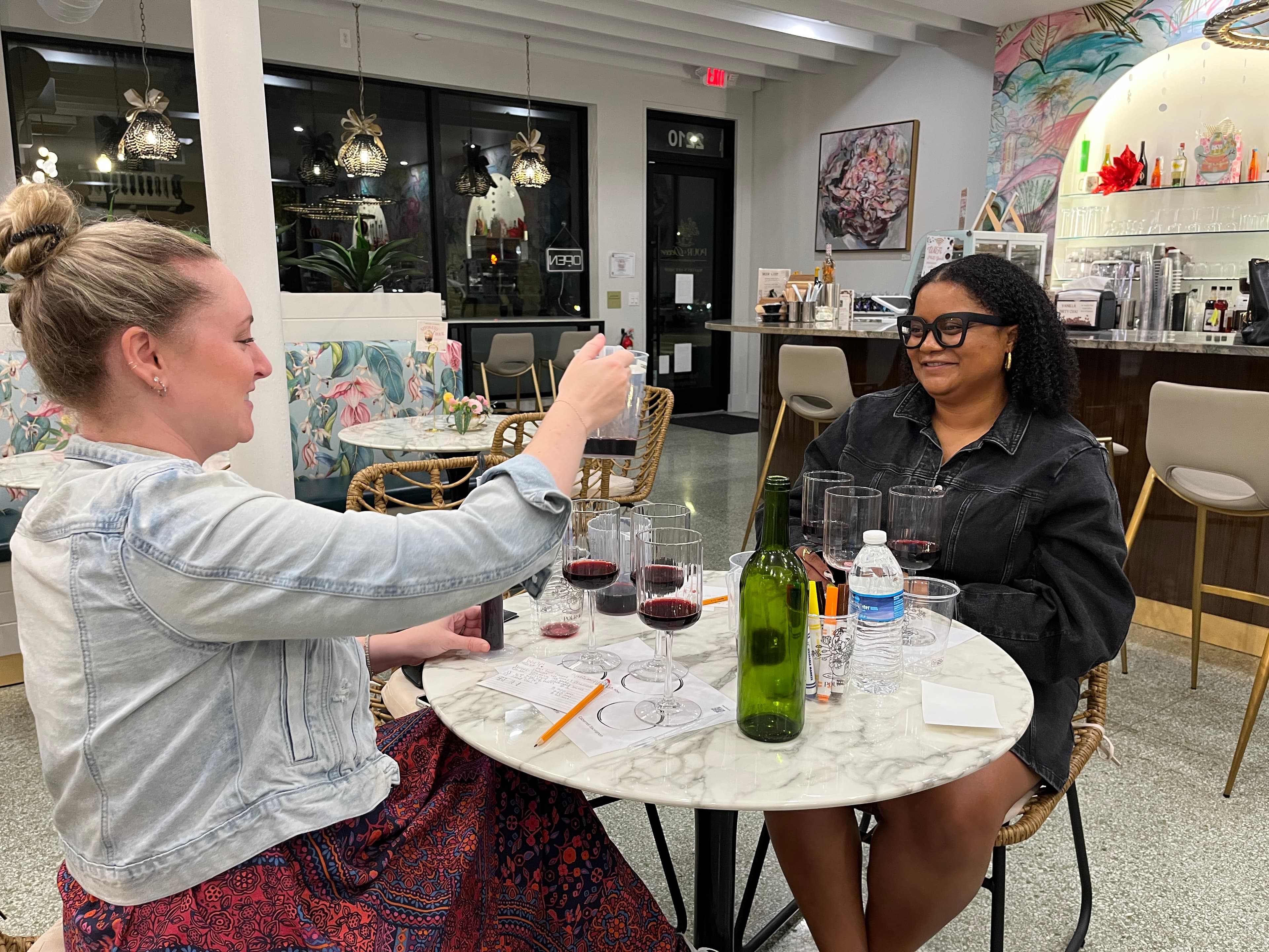 Group wine blending experience